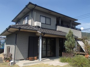 笠岡市　外壁塗装・エコキュートリフォーム工事(施工前1)